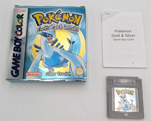 Pokemon Silver Version - Original Æske - GameBoy Color (A Grade) (Genbrug)